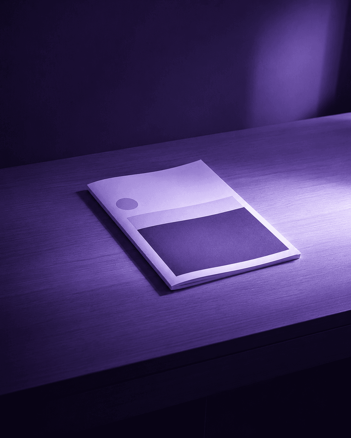 A plain, generic report sitting unopened on a desk